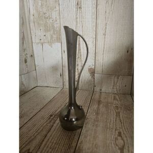 Silver Pewter Skinny Pitcher‎ Bud Vase 7 in.